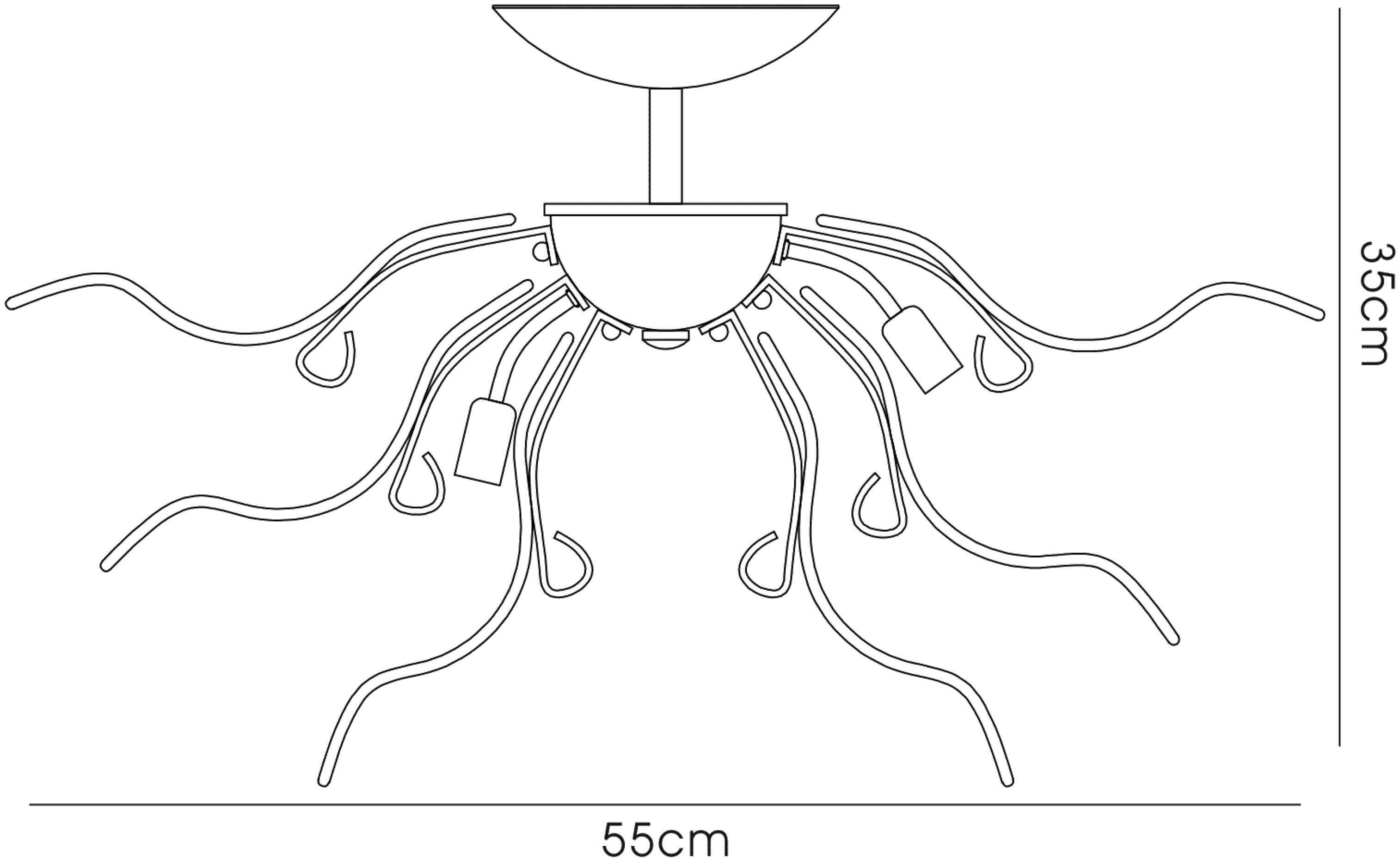 Lily Ceiling Lights Diyas Semi Flush Fittings